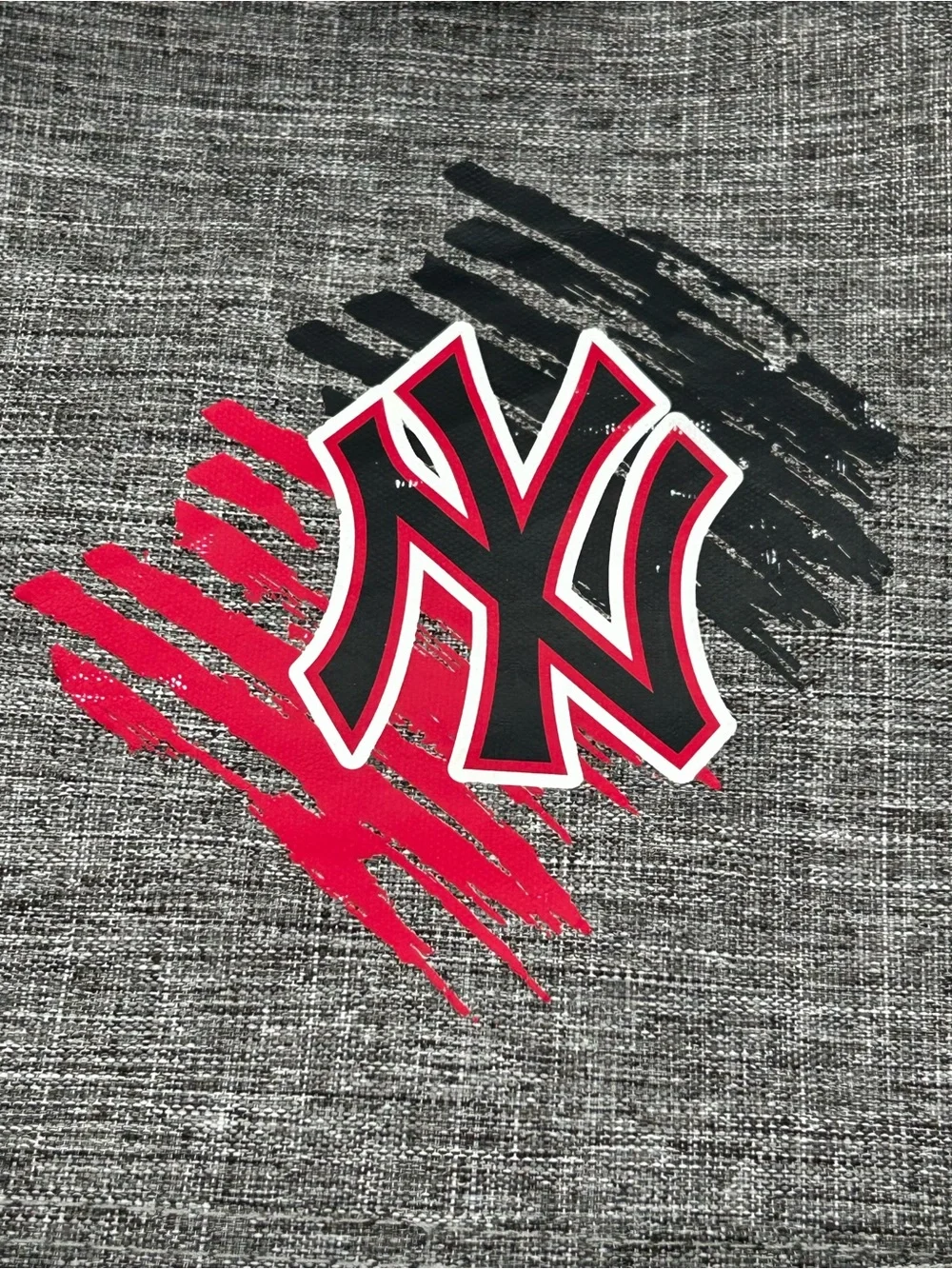 New Era Gray Backpack with Red & Black NY Logo